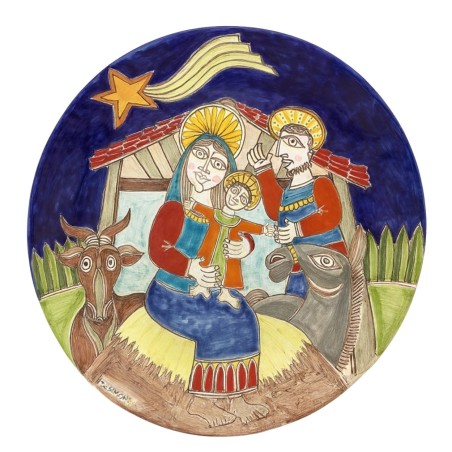 Piatto ceramiche de simone natale DS Natività PT30DS Piatto ceramiche de simone natale DS Natività PT30DS